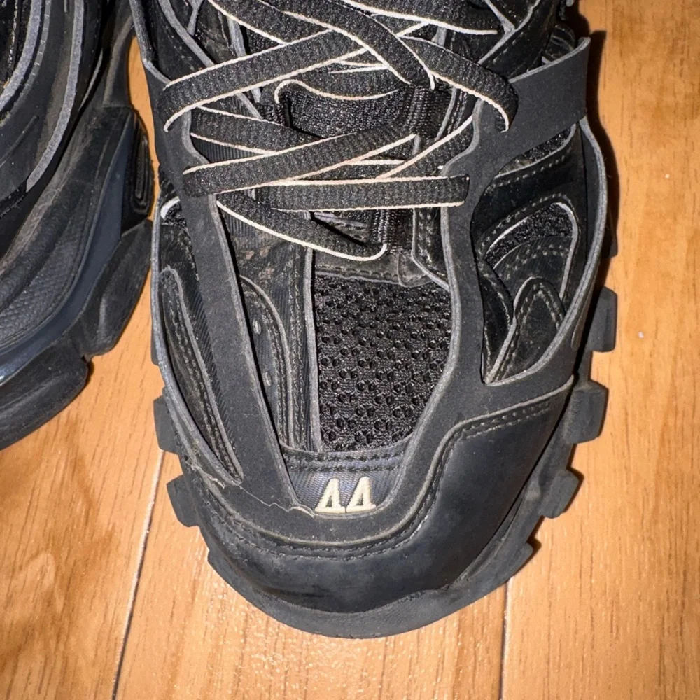 Balenciaga Black Triple S-Style Chunky Sneakers